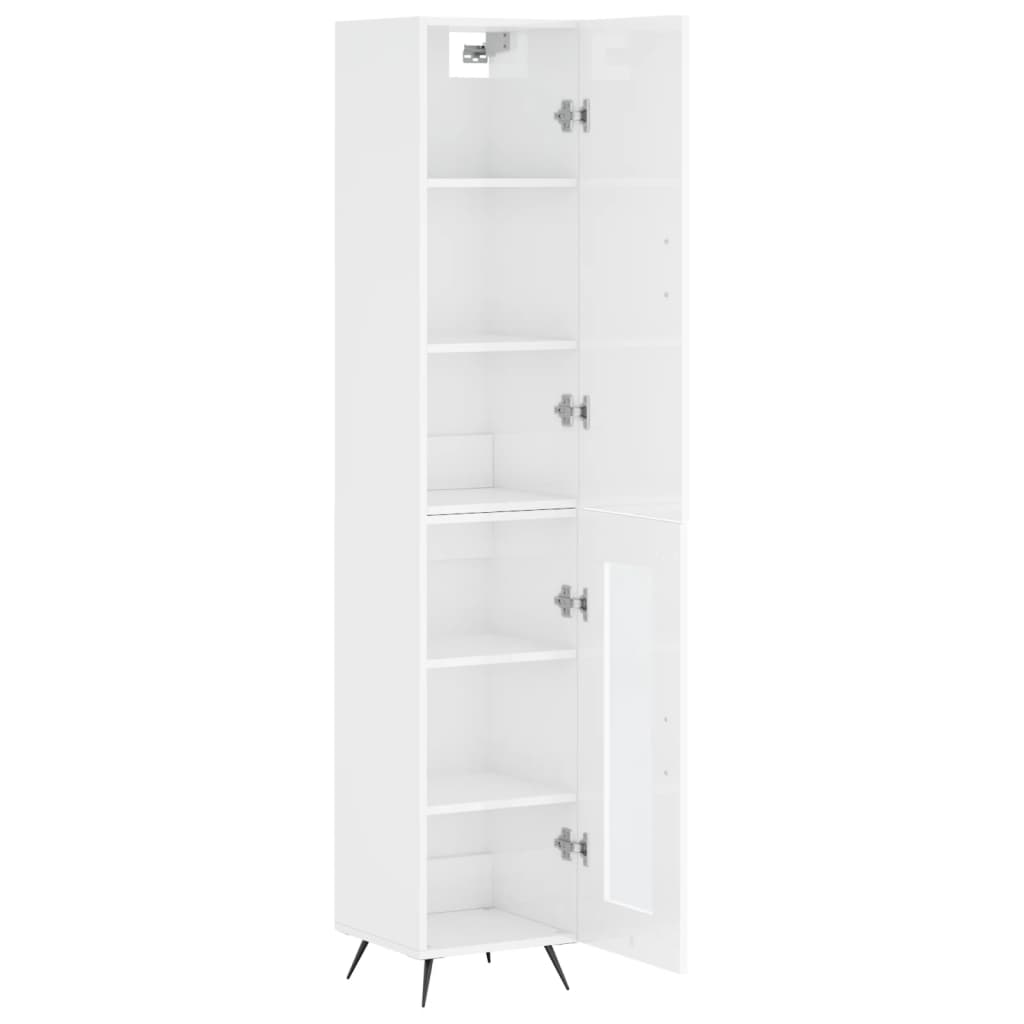 Credenza 34,5x34x180 cm in Legno Multistrato Bianco Lucido 3199019