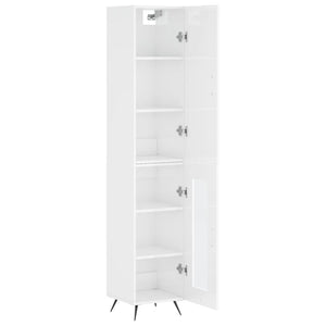 Credenza 34,5x34x180 cm in Legno Multistrato Bianco Lucido 3199019