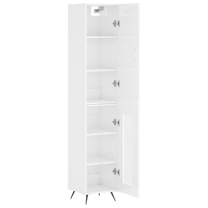 Credenza 34,5x34x180 cm in Legno Multistrato Bianco Lucido 3199019