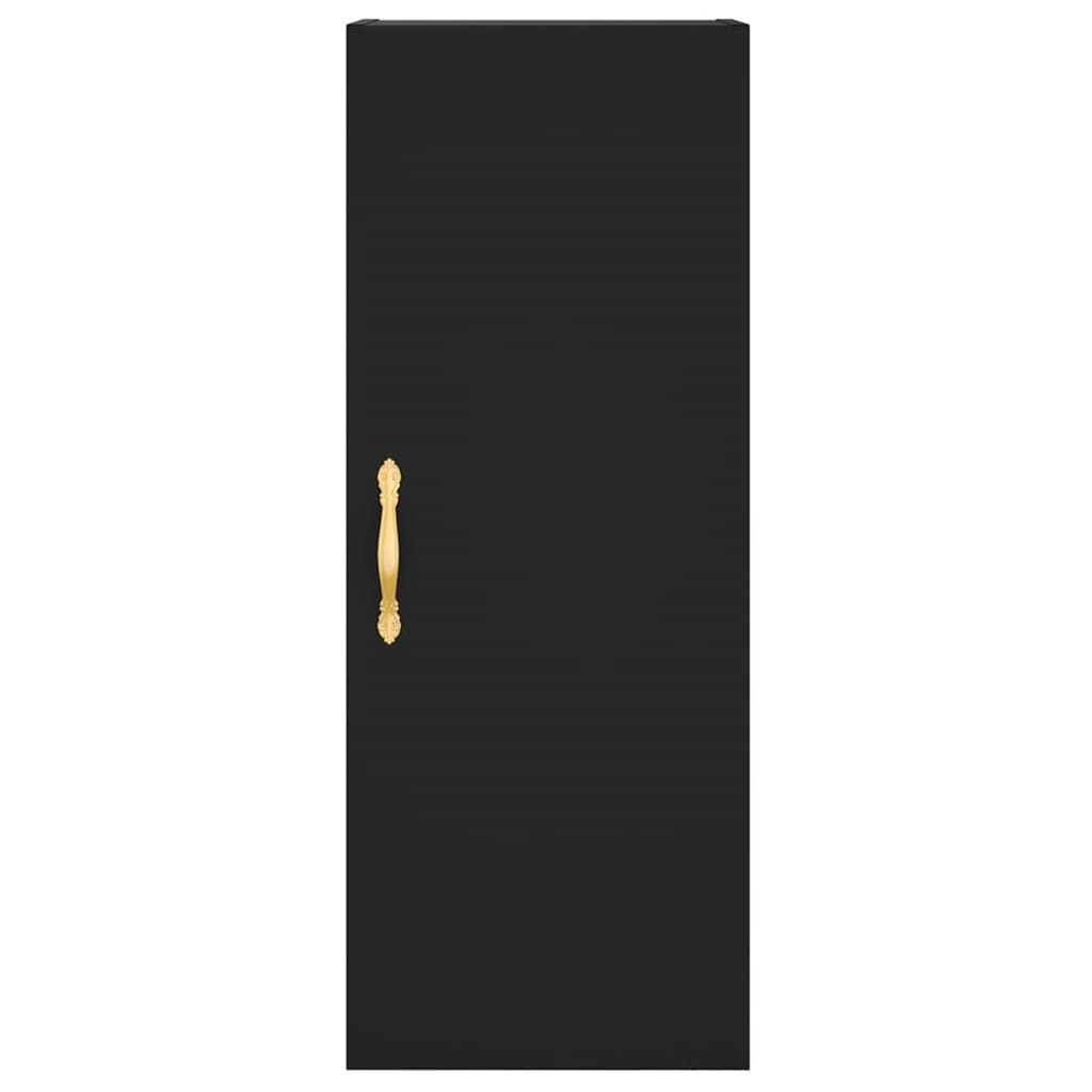 Credenza Nera 34,5x34x180 cm in Legno Multistrato 3199026