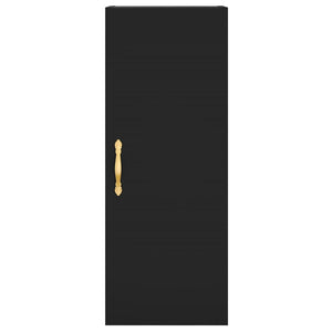 Credenza Nera 34,5x34x180 cm in Legno Multistrato 3199026