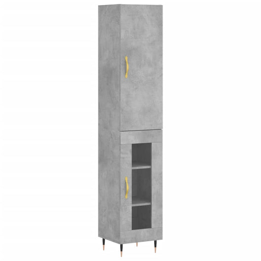Credenza Grigio Cemento 34,5x34x180 cm in Legno Multistrato 3199029