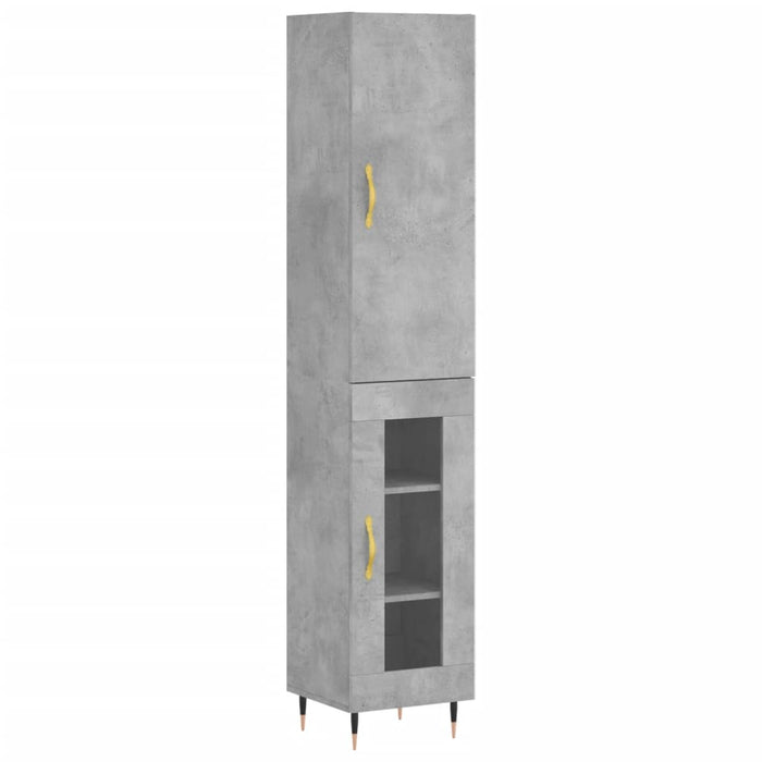 Credenza Grigio Cemento 34,5x34x180 cm in Legno Multistrato 3199029