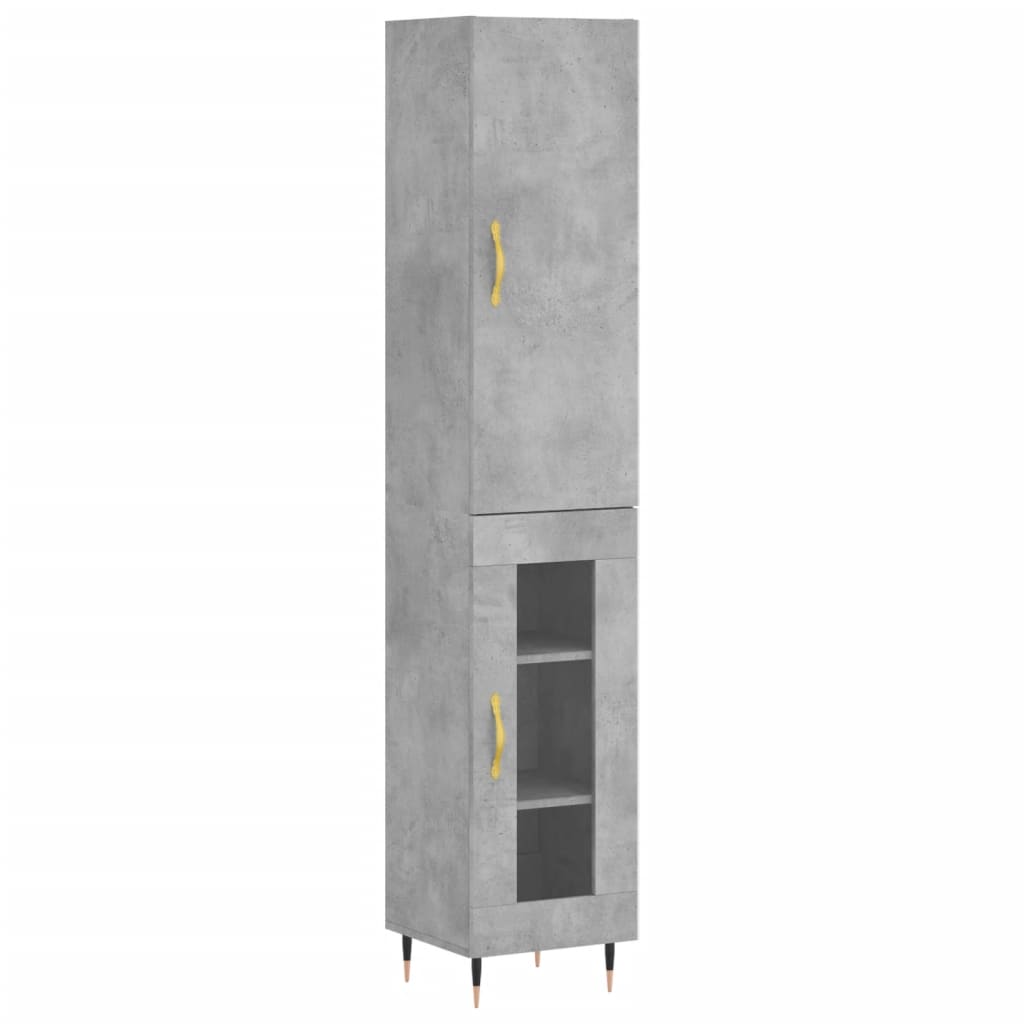 Credenza Grigio Cemento 34,5x34x180 cm in Legno Multistratocod mxl 78005