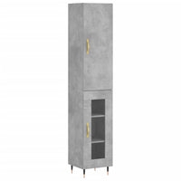 Credenza Grigio Cemento 34,5x34x180 cm in Legno Multistratocod mxl 78005