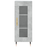 Credenza buffet cassettiera mobile contenitore organizer cucina soggiorno soggiorno alto 34,5 x 34 x 180 cm derivati ​​del legno grigio 02_0034366