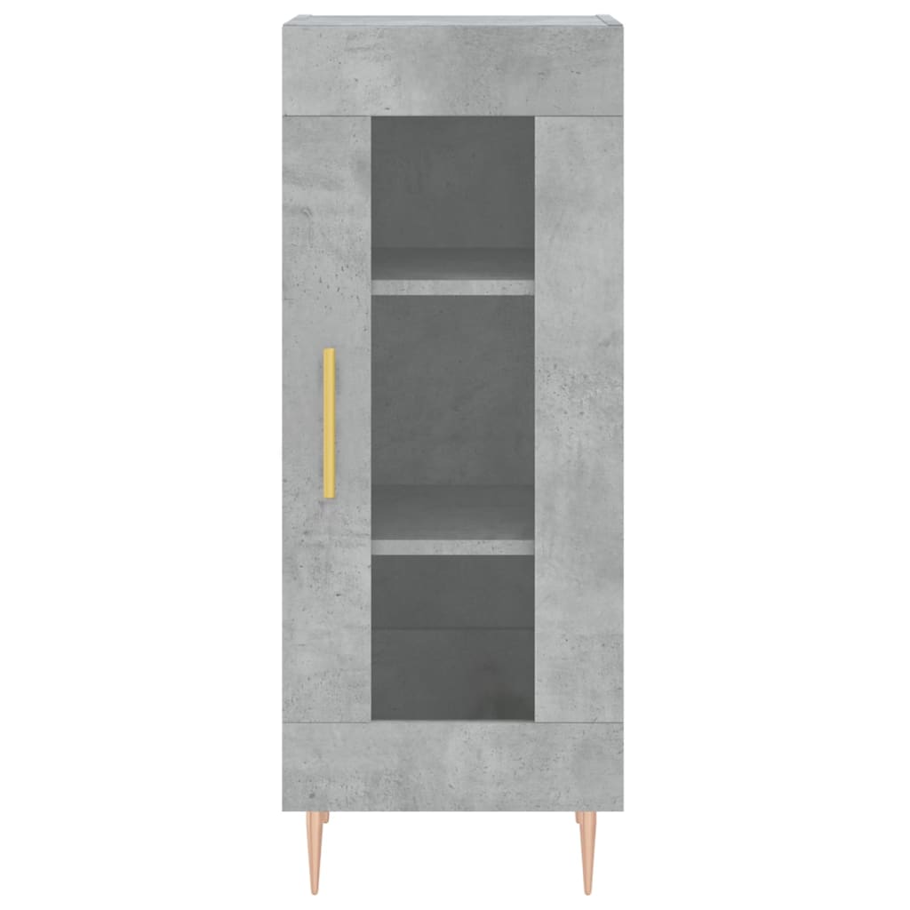 Credenza-Buffet-Armadio da cucina Grigio Cemento 34,5x34x180 cm in Legno Multistrato 777929