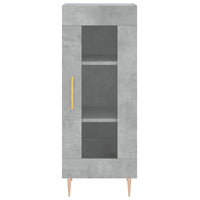 Credenza-Buffet-Armadio da cucina Grigio Cemento 34,5x34x180 cm in Legno Multistrato 777929