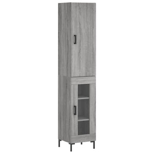 Credenza Grigio Sonoma 34,5x34x180 cm in Legno Multistrato 3199047