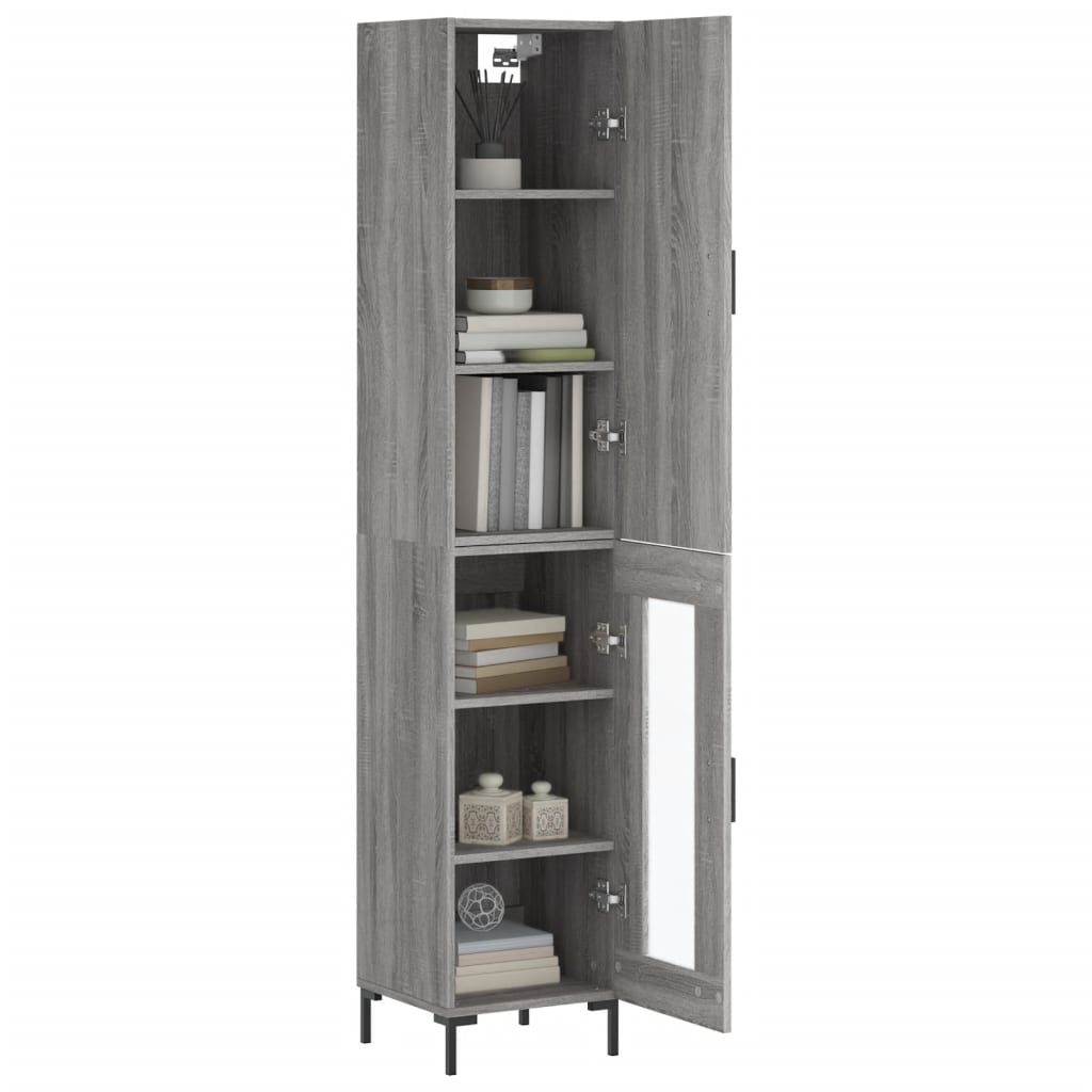 Credenza Grigio Sonoma 34,5x34x180 cm in Legno Multistrato 3199047