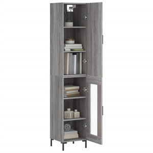 Credenza Grigio Sonoma 34,5x34x180 cm in Legno Multistrato 3199047