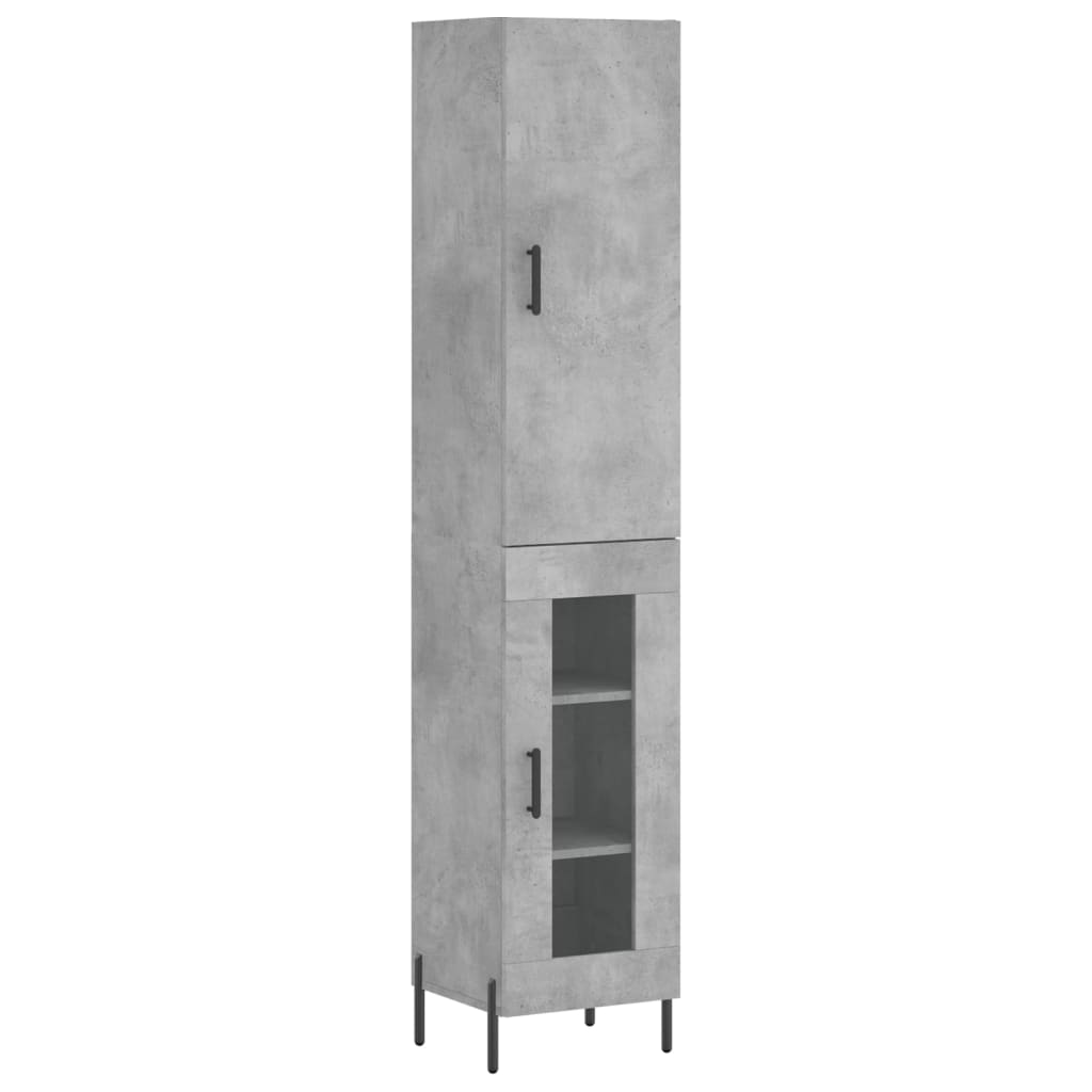 Credenza cassettiera mobile contenitore organizer cucina soggiorno salotto alto 345 x 34 x 180 cm legno ingegnerizzato grigio 02_0034272