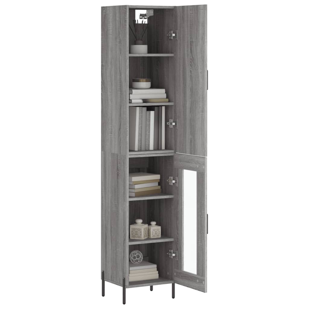 Credenza Grigio Sonoma 34,5x34x180 cm in Legno Multistrato 3199055