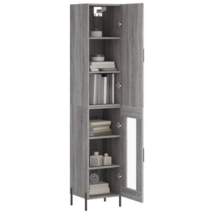 Credenza Grigio Sonoma 34,5x34x180 cm in Legno Multistrato 3199055