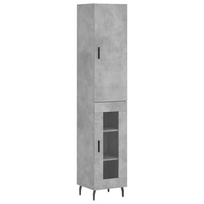 Credenza cassettiera mobile contenitore organizer cucina soggiorno salotto alto 345 x 34 x 180 cm legno ingegnerizzato grigio 02_0034404