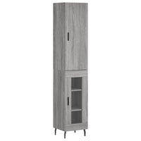 Credenza-Buffet-Armadio da cucina Grigio Sonoma 34,5x34x180 cm in Legno Multistrato 982028