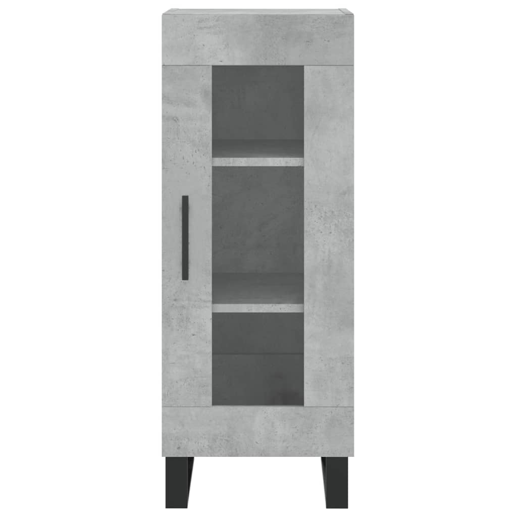 Credenza-Buffet-Armadio da cucina Grigio Cemento 34,5x34x180 cm in Legno Multistrato 335845