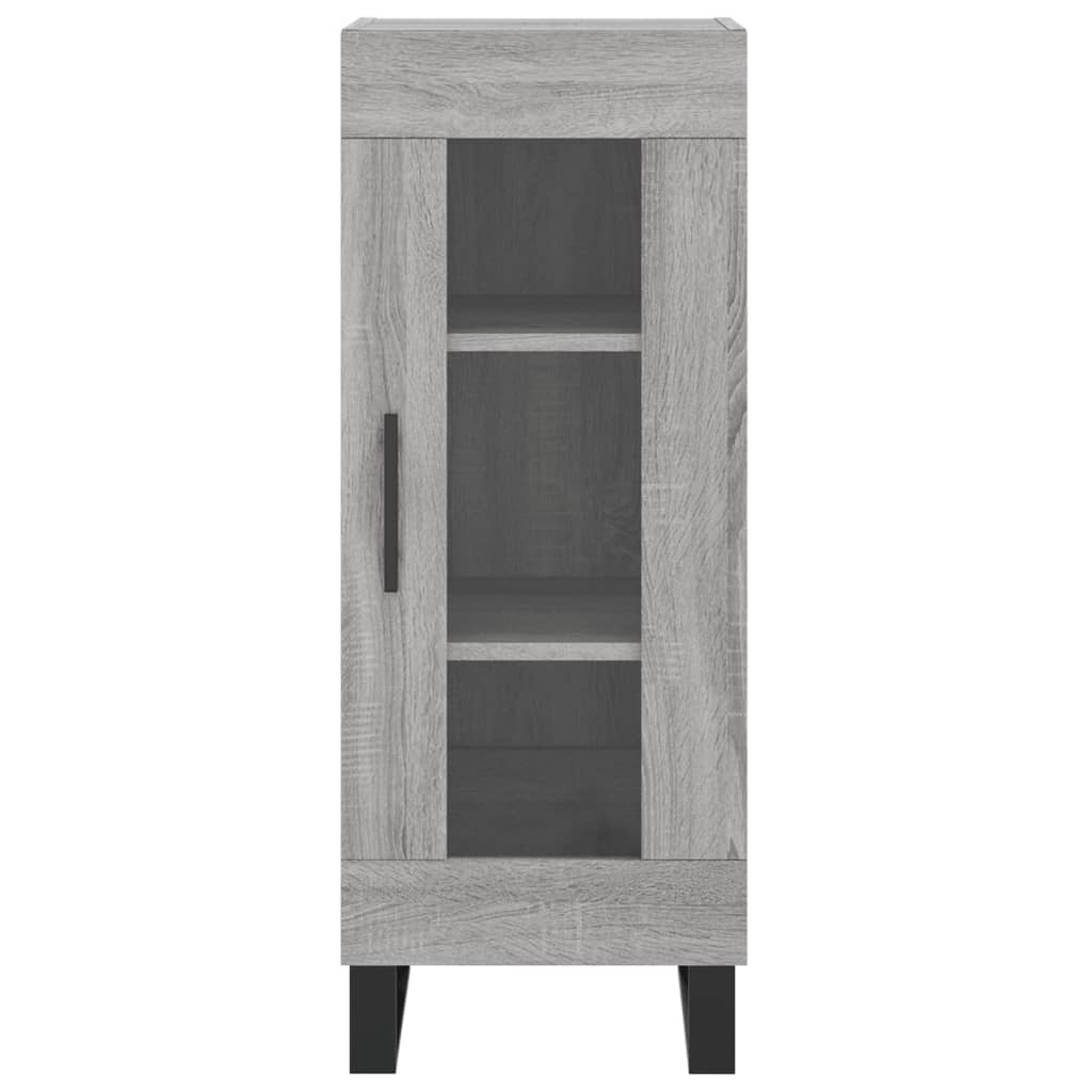 vidaXL Credenza Grigio Sonoma 34,5x34x180 cm in Legno Multistrato