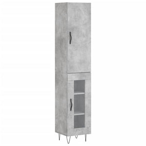 Credenza Grigio Cemento 34,5x34x180 cm in Legno Multistratocod mxl 107462