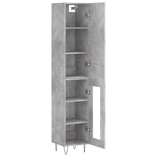 Credenza cassettiera mobile contenitore organizer cucina soggiorno salotto alto 345 x 34 x 180 cm legno ingegnerizzato grigio 02_0034427
