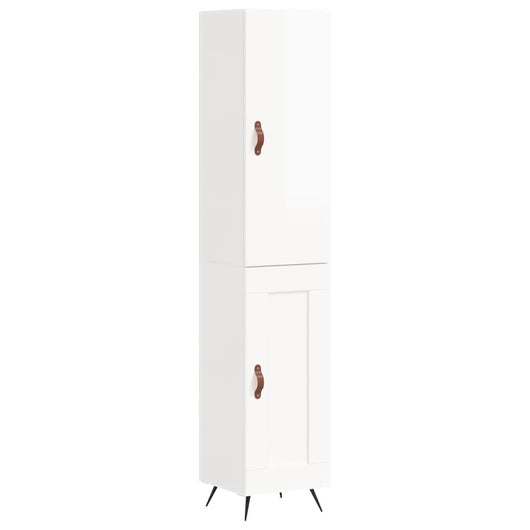 Credenza 34,5x34x180 cm in Legno Multistrato Bianco Lucido 3199083