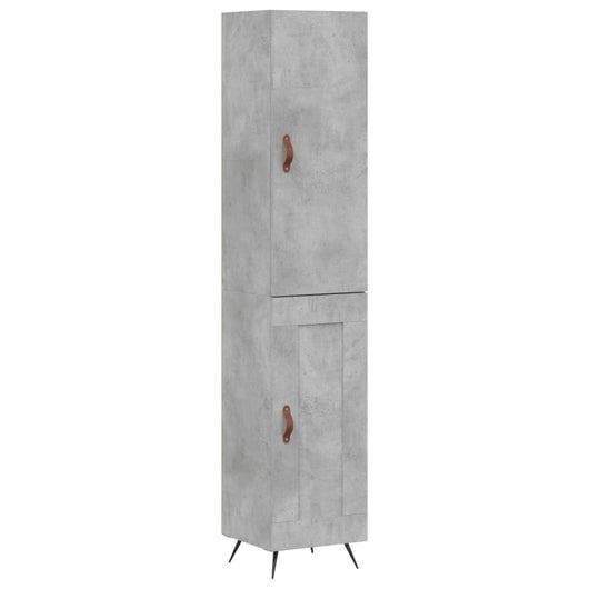 Credenza buffet cassettiera mobile contenitore organizer cucina soggiorno soggiorno alto 34,5 x 34 x 180 cm derivati ​​del legno grigio 02_0034287