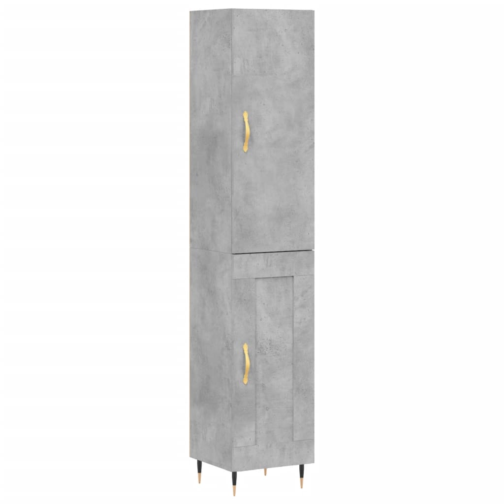 Credenza Grigio Cemento 34,5x34x180 cm in Legno Multistrato 3199093