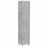 Credenza Grigio Cemento 34,5x34x180 cm in Legno Multistrato 3199093