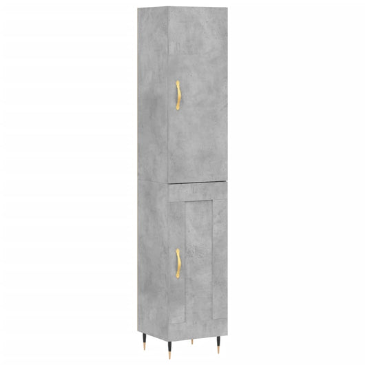 Credenza Grigio Cemento 34,5x34x180 cm in Legno Multistrato 3199093