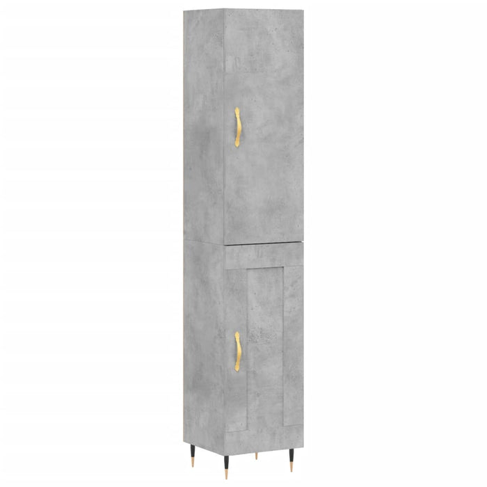 Credenza Grigio Cemento 34,5x34x180 cm in Legno Multistratocod mxl 126064