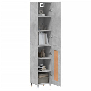 Credenza Grigio Cemento 34,5x34x180 cm in Legno Multistrato 3199093