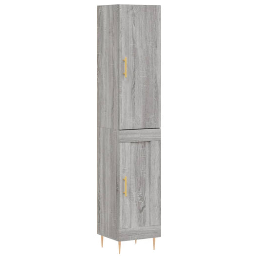 vidaXL Credenza Grigio Sonoma 34,5x34x180 cm in Legno Multistrato