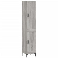 vidaXL Credenza Grigio Sonoma 34,5x34x180 cm in Legno Multistrato