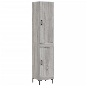 vidaXL Credenza Grigio Sonoma 34,5x34x180 cm in Legno Multistrato