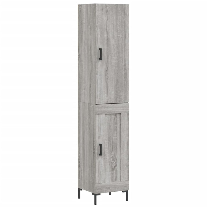 vidaXL Credenza Grigio Sonoma 34,5x34x180 cm in Legno Multistrato