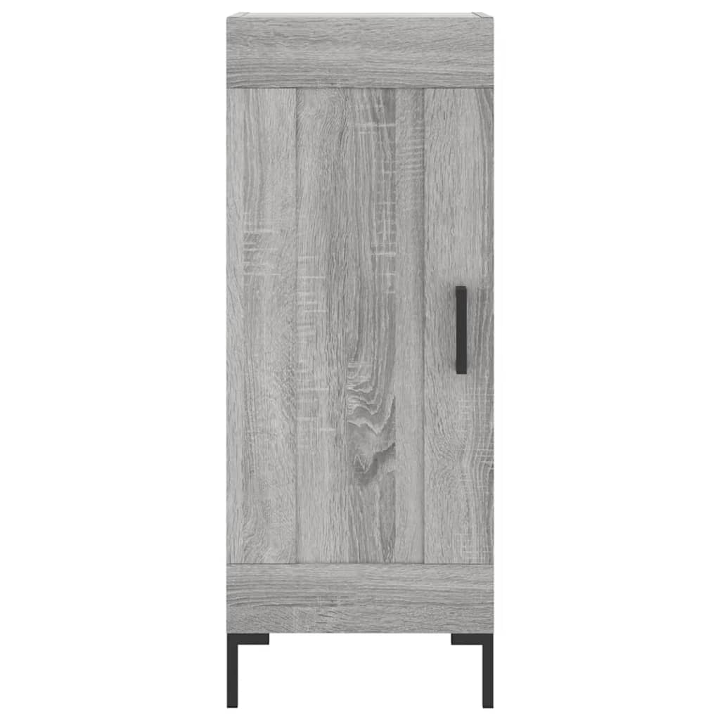 vidaXL Credenza Grigio Sonoma 34,5x34x180 cm in Legno Multistrato