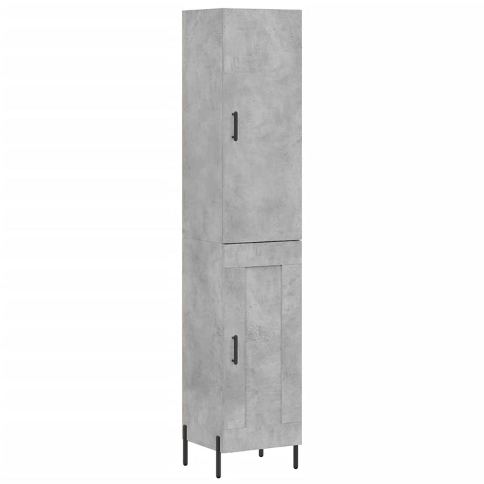vidaXL Credenza Grigio Cemento 34,5x34x180 cm in Legno Multistrato