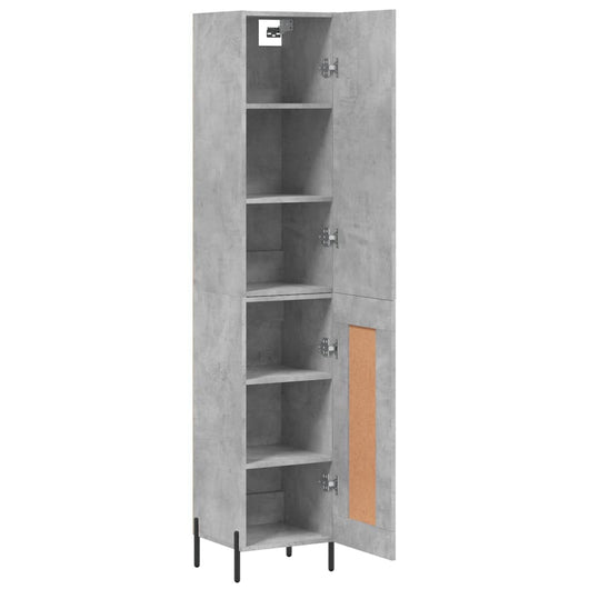 Credenza cassettiera mobile contenitore organizer cucina soggiorno salotto alto 345 x 34 x 180 cm legno ingegnerizzato grigio 02_0034311