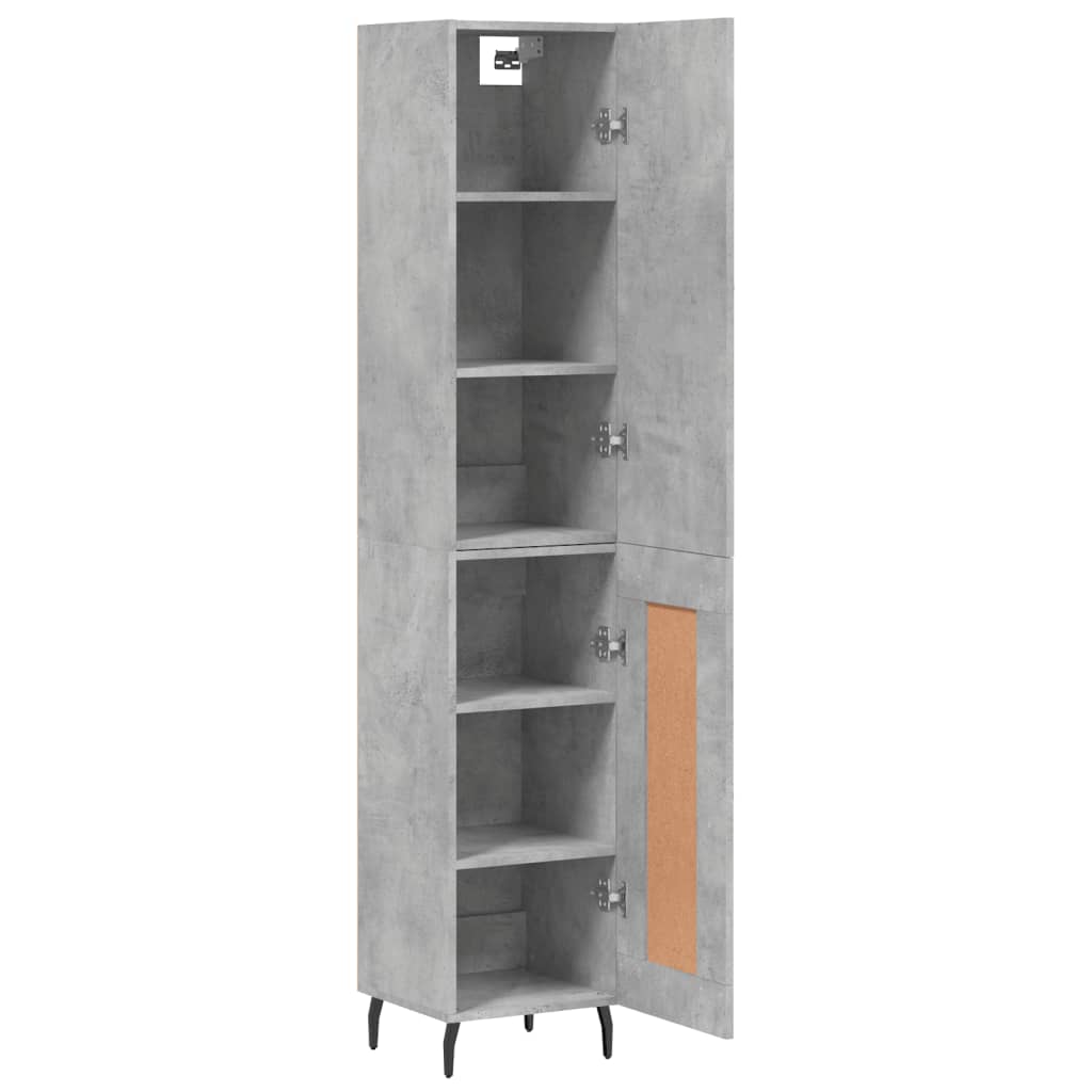 Credenza cassettiera mobile contenitore organizer cucina soggiorno salotto alto 345 x 34 x 180 cm legno ingegnerizzato grigio 02_0034361