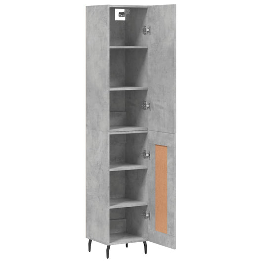 Credenza cassettiera mobile contenitore organizer cucina soggiorno salotto alto 345 x 34 x 180 cm legno ingegnerizzato grigio 02_0034361