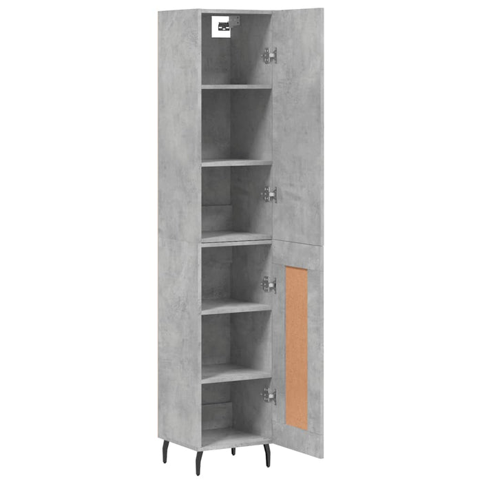 Credenza cassettiera mobile contenitore organizer cucina soggiorno salotto alto 345 x 34 x 180 cm legno ingegnerizzato grigio 02_0034361