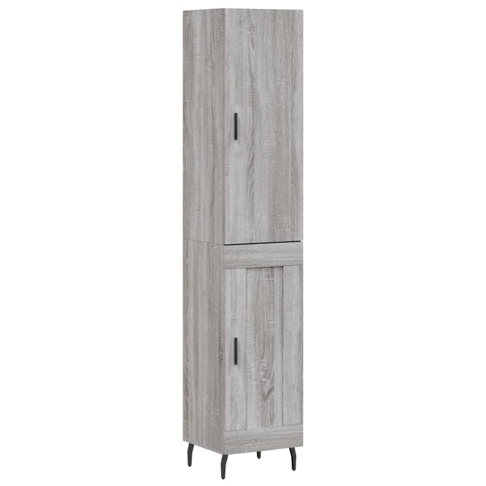 Credenza Grigio Sonoma 34,5x34x180 cm in Legno Multistrato 3199127