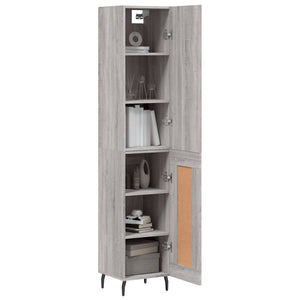 Credenza Grigio Sonoma 34,5x34x180 cm in Legno Multistrato 3199127