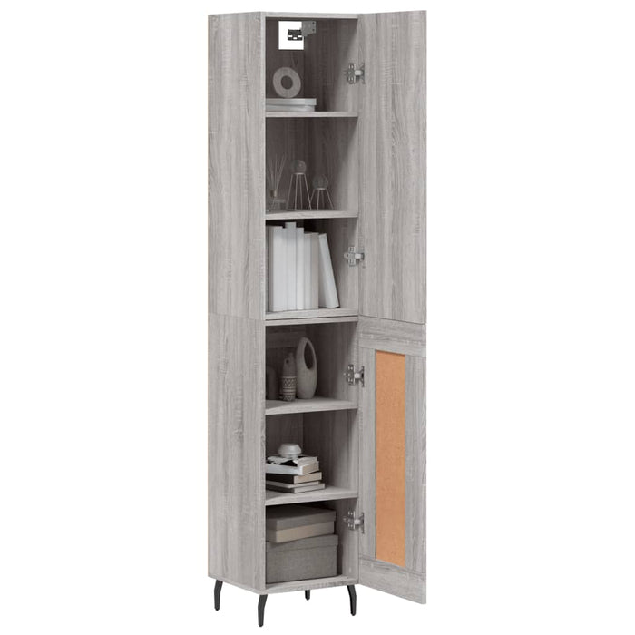 Credenza Grigio Sonoma 34,5x34x180 cm in Legno Multistrato 3199127