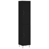 Credenza Nera 34,5x34x180 cm in Legno Multistrato 3199138