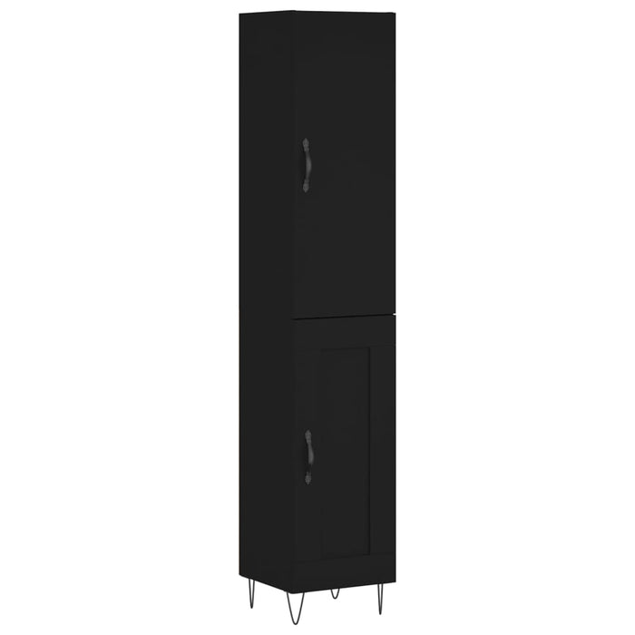 Credenza Nera 34,5x34x180 cm in Legno Multistrato 3199138