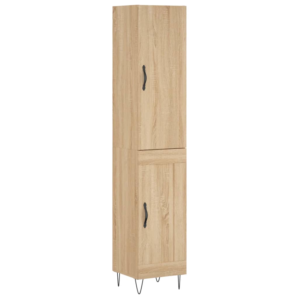 vidaXL Credenza Rovere Sonoma 34,5x34x180 cm in Legno Multistrato