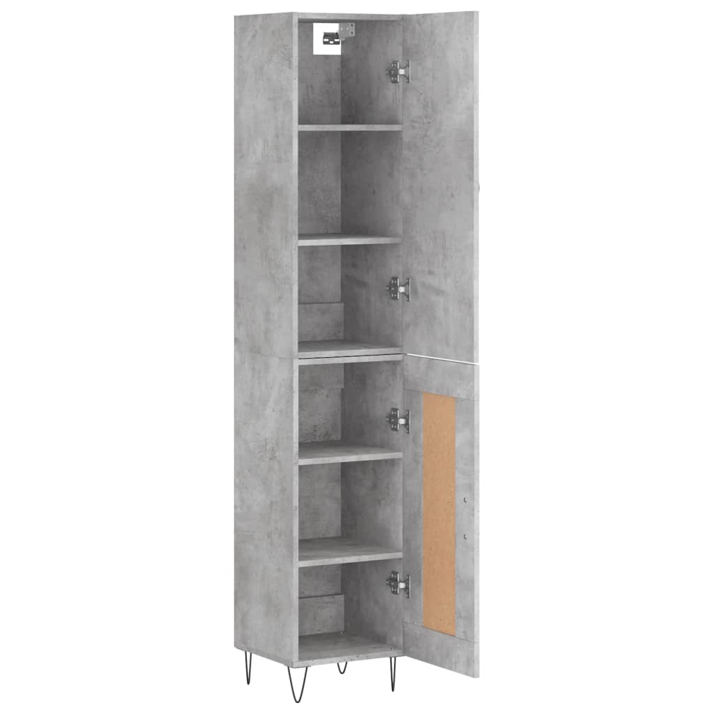 Credenza cassettiera mobile contenitore organizer cucina soggiorno salotto alto 345 x 34 x 180 cm legno ingegnerizzato grigio 02_0034331