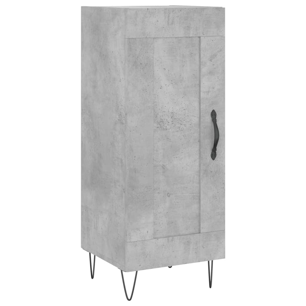 vidaXL Credenza Grigio Cemento 34,5x34x180 cm in Legno Multistrato