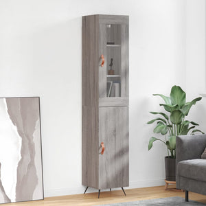 Credenza Grigio Sonoma 34,5x34x180 cm in Legno Multistrato 3199151